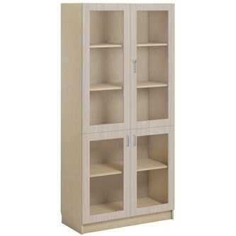 Norden FSC materialeskab 4 glas B100xD32xH210 birk
