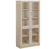 Norden FSC materialeskab 4 glas B100xD32xH210 birk
