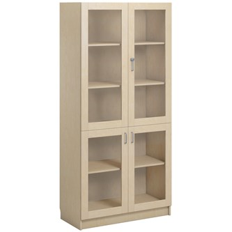 Norden FSC materialeskab 4 glas B100xD32xH210 birk