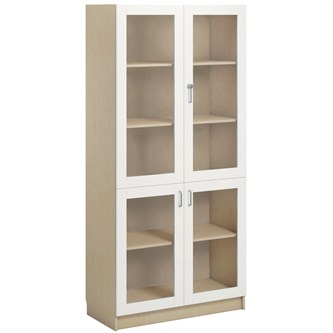 Norden FSC materialeskab 4 glas B100xD32xH210 birk