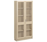 Norden FSC materialeskab 2 glaslåger B100xD32xH210 birk