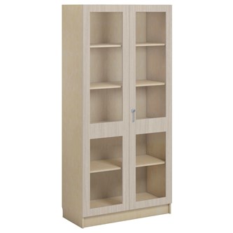 Norden FSC materialeskab 2 glaslåger B100xD47xH210 birk