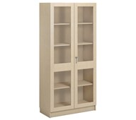 Norden FSC materialeskab 2 glaslåger B100xD47xH210 birk