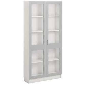 Norden FSC materialeskab 2 glaslåger B100xD32xH210 hvid
