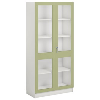Norden FSC materialeskab 2 glaslåger B100xD47xH210 hvid