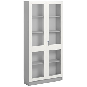 Norden FSC materialeskab 2 glaslåger B100xD32xH210 lysegrå