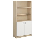 Norden FSC bogreol med skab B100xD47xH210 birk