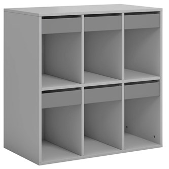 Norden elevreol 6 rum/6 skuffer B80xD45xH80 lysegrå