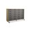 Rabo kommode 24 store skuffer m/hjul birk