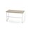 Fay bord HT 120x60 cm hvidt understel