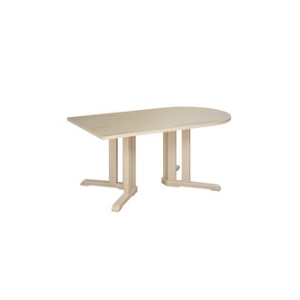 Linnea bord akustiklaminat birk 140x80xH60 cm halvovalt