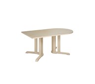 Linnea bord akustiklaminat birk 140x80xH60 cm halvovalt