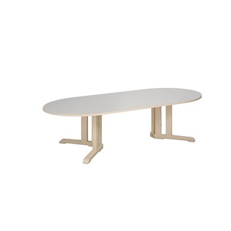 Linnea bord akustiklaminat birk 150x80xH55 cm ovalt