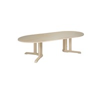 Linnea bord akustiklaminat birk 150x80xH55 cm ovalt