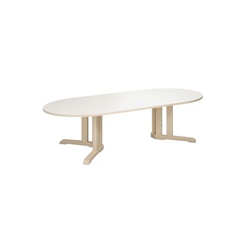Linnea bord akustiklaminat birk 150x80xH55 cm ovalt