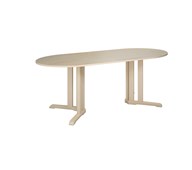 Linnea bord akustiklaminat birk 150x80xH72 cm ovalt