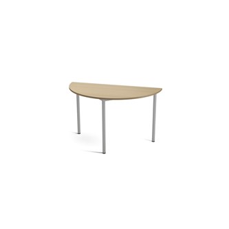 Multiflex bord X halvrund Ø120x72 cm sølv stel