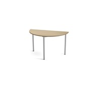 Multiflex bord X halvrund Ø120x72-88 cm sølv stel