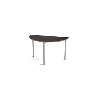 Multiflex bord X halvrund Ø120x72 cm sølv stel