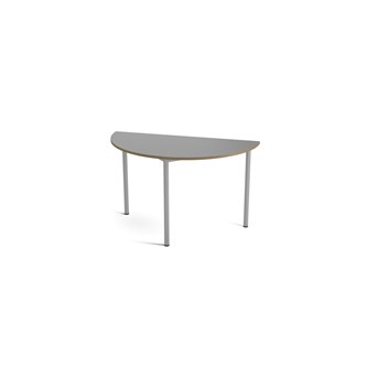 Multiflex bord X halvrund Ø120x72 cm sølv stel