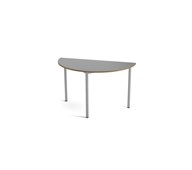 Multiflex bord X halvrund Ø120x80 cm sølv stel