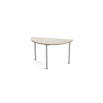 Multiflex bord X halvrund Ø120x72 cm sølv stel