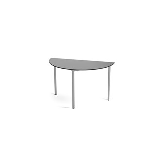 Multiflex bord C halvrund Ø120x72 cm sølv stel