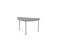 Multiflex bord C halvrund Ø120x80 cm sølv stel