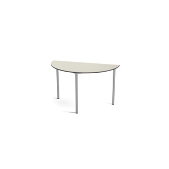 Multiflex bord C halvrund Ø120x72 cm sølv stel
