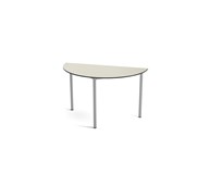 Multiflex bord C halvrund Ø120x90 cm sølv stel