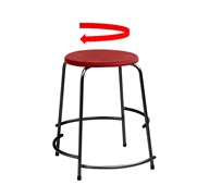 Multitaburet Turn sort PUR sh 65 cm