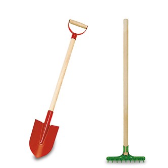 Haveredskaber - Juniorspade og juniorrive