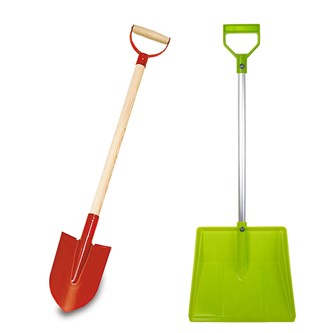 Haveredskaber - Juniorspade og sneskovl m/aluskaft