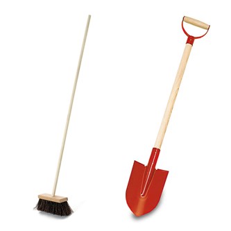 Haveredskaber - Juniorspade og kost