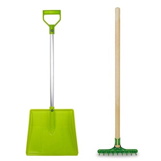 Haveredskaber - Juniorrive og sneskovl m/aluskaft