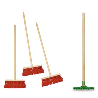 Haveredskaber - Juniorrive og børnekoste