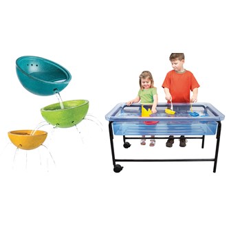 Vandlegebord med Plantoys fontæneskåle