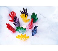 Farverige, lysende hænder