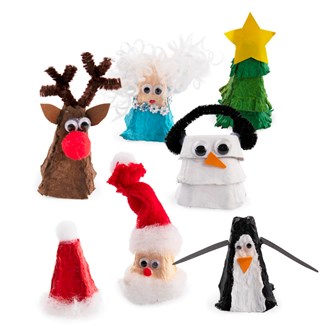 Julefigurer af æggebakker