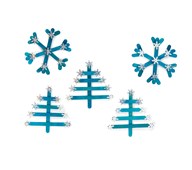 Snefnug og grantræer af ispinde