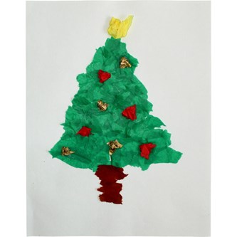 Juletræ af silkepapir