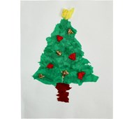 Juletræ af silkepapir