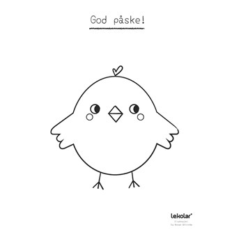 Påskekylling, gratis skabelon