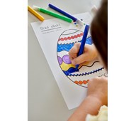 Farvelæg påskeæg, gratis skabelon