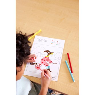 Påskebillede – farvelæg efter tal