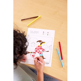 Påskebillede – farvelæg efter tal