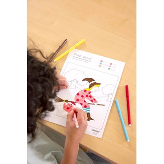 Påskebillede – farvelæg efter tal