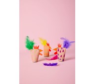 Påskekyllinger af toiletruller