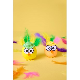 Kylling af ler med hat