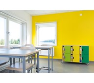 Kyrkskolens gule klasselokale